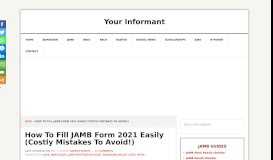 
							         How To Fill JAMB Form 2019 And Register Without Mistakes ...								  
							    