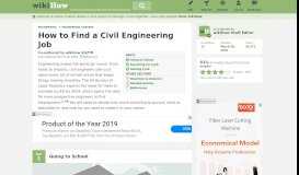 
							         How to Find a Civil Engineering Job: 13 Steps (with Pictures)								  
							    