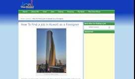 
							         How To Find a Job in Kuwait as a Foreigner | Visa Hunter								  
							    