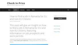 
							         How to Find a Job in Romania for EU and non-EU Citizens - Check in ...								  
							    