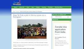 
							         How To Find a Job in Sierra Leone as a Foreigner | Visa Hunter								  
							    