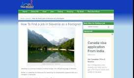 
							         How To Find a Job in Slovenia as a Foreigner | Visa Hunter								  
							    