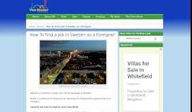 
							         How To Find a Job in Sweden as a Foreigner | Visa Hunter								  
							    