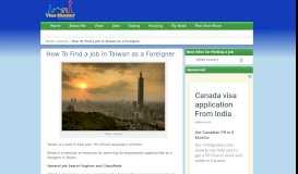 
							         How To Find a Job in Taiwan as a Foreigner | Visa Hunter								  
							    