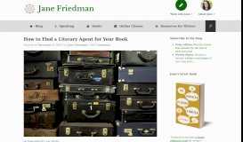 
							         How to Find a Literary Agent for Your Book | Jane Friedman								  
							    