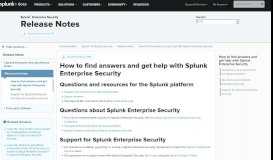 
							         How to find answers and get help with Splunk Enterprise Security ...								  
							    