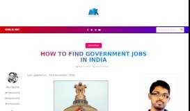 
							         How To Find Government Jobs in India - Mani Karthik								  
							    
