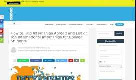 
							         How to Find Internships Abroad from India as a College Student |								  
							    