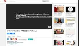 
							         How To Find Patient Portal - YT								  
							    