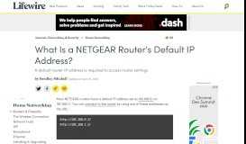 
							         How to Find the Default IP Address of a NETGEAR Router - Lifewire								  
							    