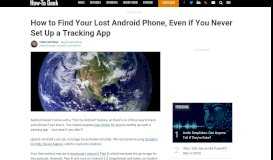 
							         How to Find Your Lost Android Phone, Even if You Never Set ...								  
							    