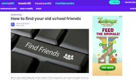 
							         How to find your old school friends - Starts at 60								  
							    