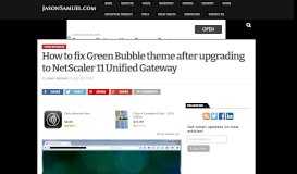 
							         How to fix Green Bubble theme after upgrading to NetScaler 11 ...								  
							    