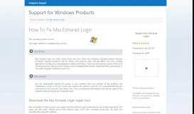 
							         How To Fix Mss Extranet Login Errors in Windows								  
							    