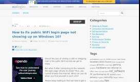 
							         How to fix public WiFi login page not showing up on Windows ...								  
							    