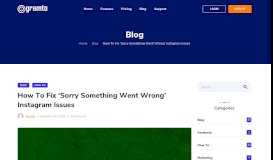 
							         How To Fix 'Sorry Something Went Wrong' Instagram Issues ...								  
							    