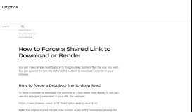 
							         How to force a shared link to download or render | Dropbox Help								  
							    