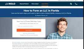 
							         How to Form an LLC in Florida | Nolo								  
							    