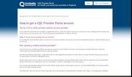 
							         How to get a CQC Provider Portal account | OLS								  
							    
