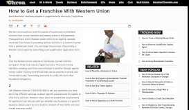 
							         How to Get a Franchise With Western Union | Chron.com								  
							    