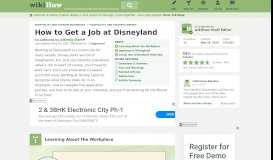 
							         How to Get a Job at Disneyland (with Pictures) - wikiHow								  
							    