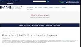 
							         How to Get a Job Offer From a Canadian Employer - Immigroup - We ...								  
							    