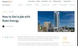 
							         How to Get a Job with Duke Energy - CareerAddict								  
							    