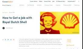 
							         How to Get a Job with Royal Dutch Shell - CareerAddict								  
							    