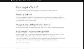 
							         How to get a Tech ID - Apple Support								  
							    