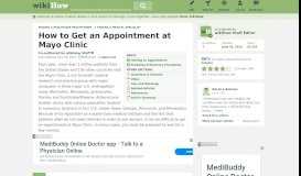 
							         How to Get an Appointment at Mayo Clinic: 10 Steps (with Pictures)								  
							    