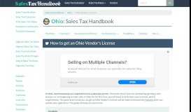 
							         How to get an Ohio Vendor's License - Ohio Sales Tax Handbook								  
							    