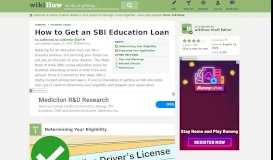 
							         How to Get an SBI Education Loan: 11 Steps (with Pictures) - wikiHow								  
							    
