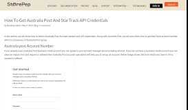 
							         How To Get Australia Post And StarTrack API Credentials ...								  
							    
