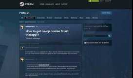 
							         How to get co-op course 6 (art therapy)? :: Portal 2 General Discussions								  
							    