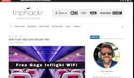 
							         How to Get Free Gogo Inflight WiFi - Triphackr								  
							    