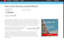
							         How to Get Hired by Lockheed Martin - Dice Insights								  
							    
