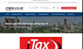 
							         How to get KRA Username and Password | Cyber.co.ke								  
							    