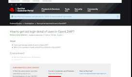 
							         How to get last login detail of users in OpenLDAP? - Red Hat ...								  
							    