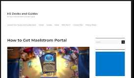 
							         How to Get Maelstrom Portal - HS Decks and Guides								  
							    