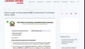
							         How to get or download KNEC examiners' invitation letter 2018 ...								  
							    