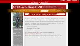 
							         How To Get Parent Access | Office of the Registrar - Registrar.umd.edu								  
							    