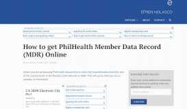 
							         How to get PhilHealth Member Data Record (MDR) Online								  
							    