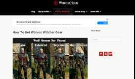 
							         How to get the Wolf Witcher Gear | Witcher Hour								  
							    