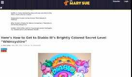 
							         How to Get to Diablo III's Secret Colorful Pony Level | The Mary Sue								  
							    
