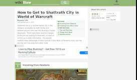 
							         How to Get to Shattrath City in World of Warcraft: 6 Steps								  
							    