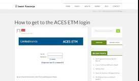 Aces Etm Portal Page