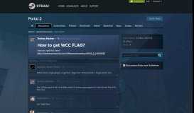 
							         How to get WCC FLAG? :: Portal 2 General Discussions								  
							    