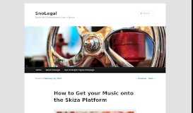 
							         How to Get your Music onto the Skiza Platform | SnoLegal								  
							    