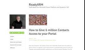 
							         How to Give 6 million Contacts Access to your Portal – ReadyXRM								  
							    