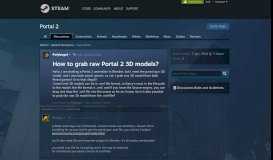 
							         How to grab raw Portal 2 3D models? :: Portal 2 Allgemeine ...								  
							    